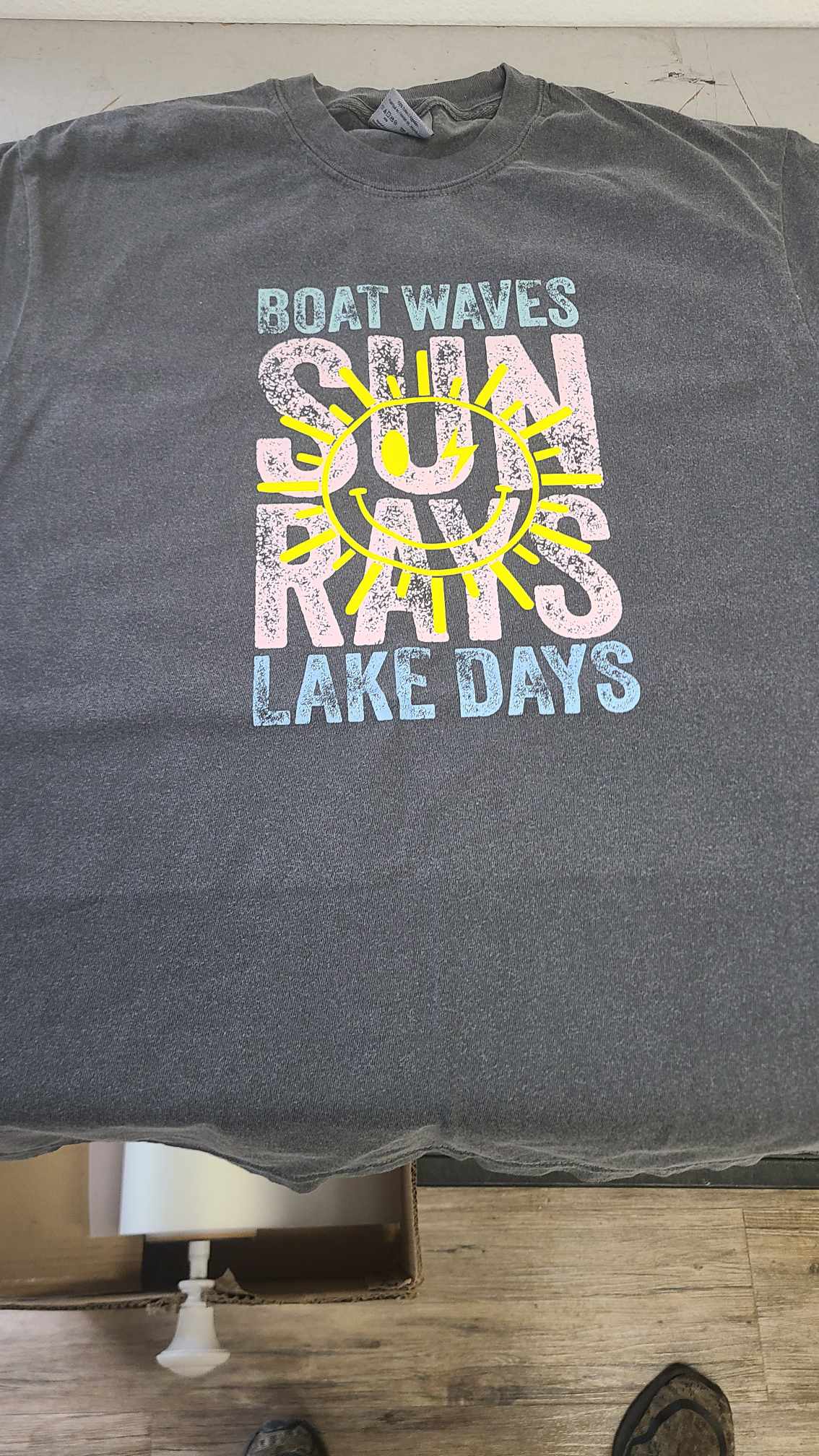 Boat Waves, Sun Rays, Lake Days Garment Dyed Graphic T-shirt - Final Sale