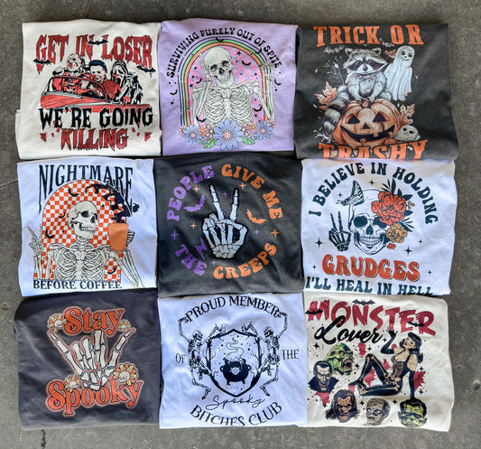 3 Mystery Halloween Graphic Tshirts | 3 For $40