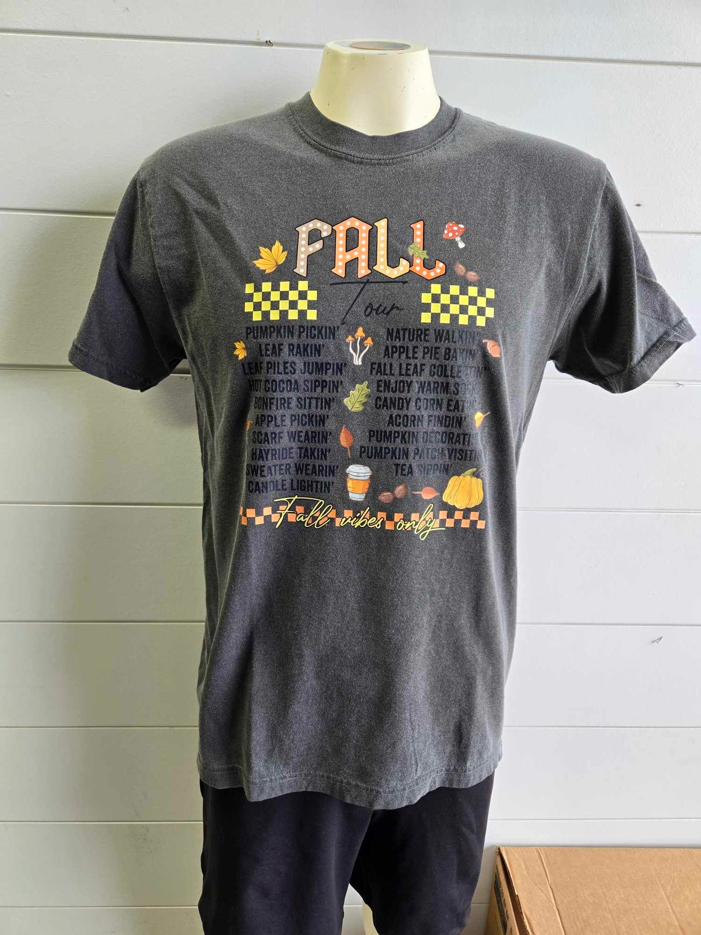 Fall Tour Itinerary Garment Dyed Graphic T-shirt - Final Sale