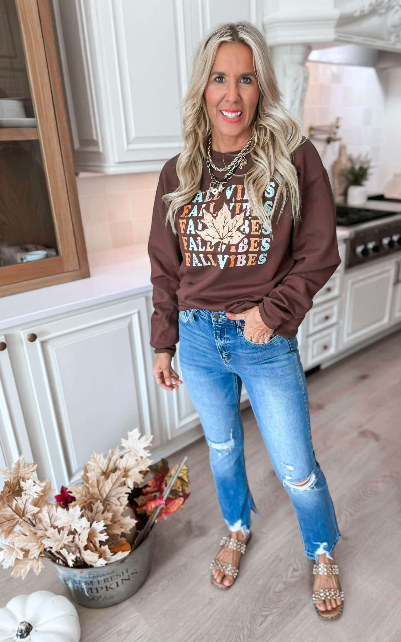 Fall Vibes Crewneck Sweatshirt - Final Sales