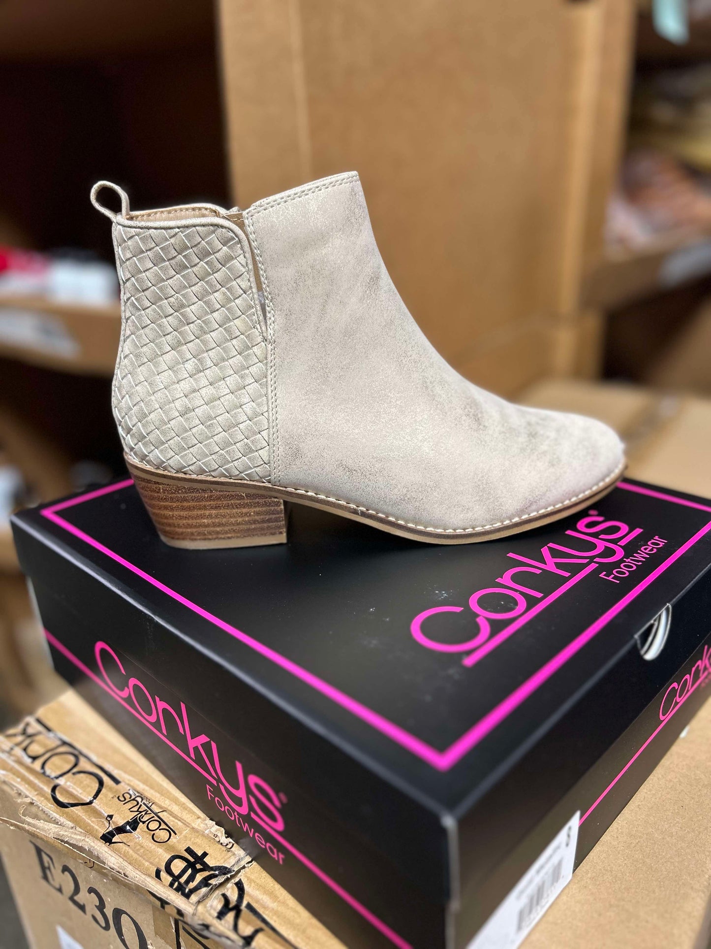 Corkys Half N Half Gold Metallic Booties - Final Sale