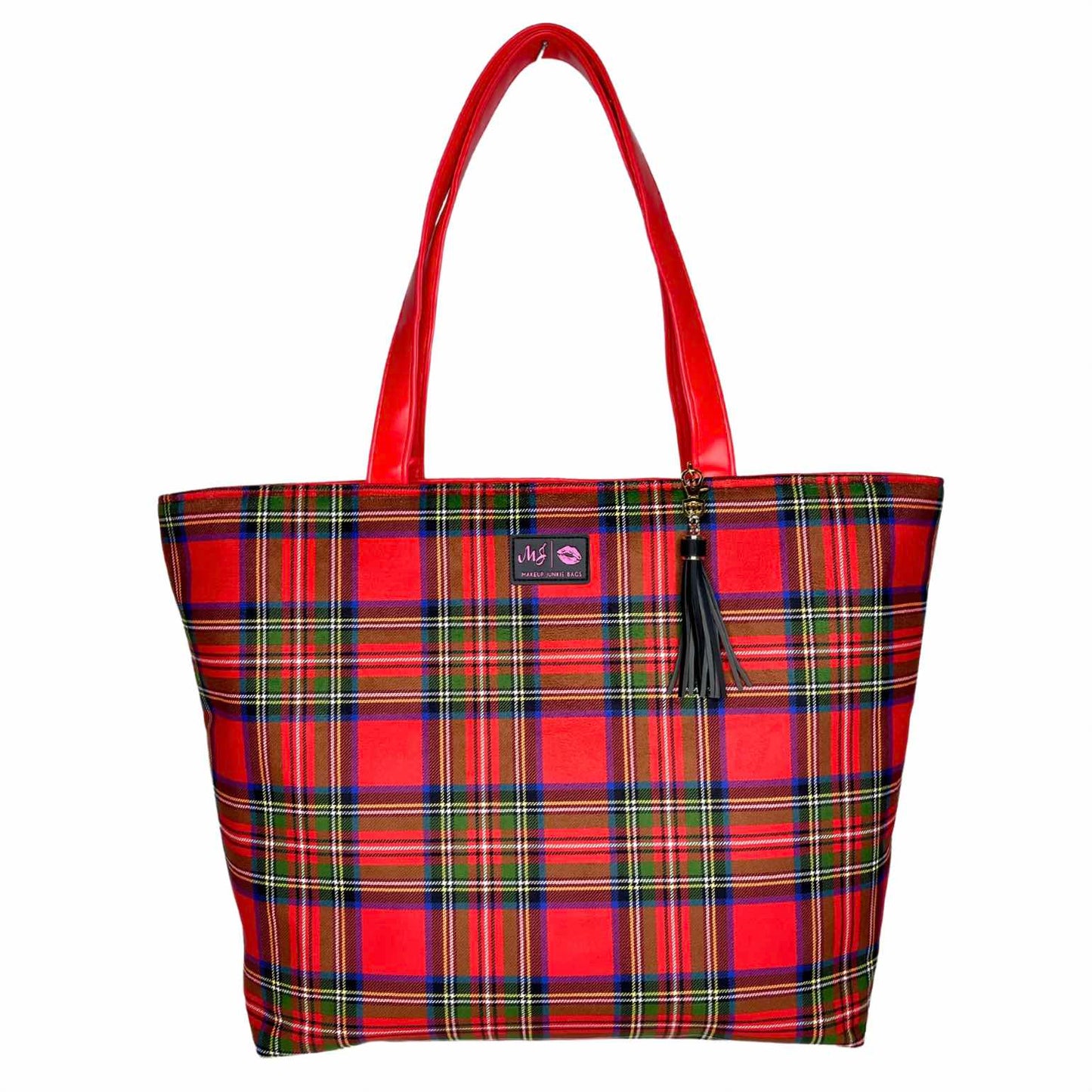 Red Tartan Tote - Makeup Junkie Holiday Collab w/ Bad Habit*