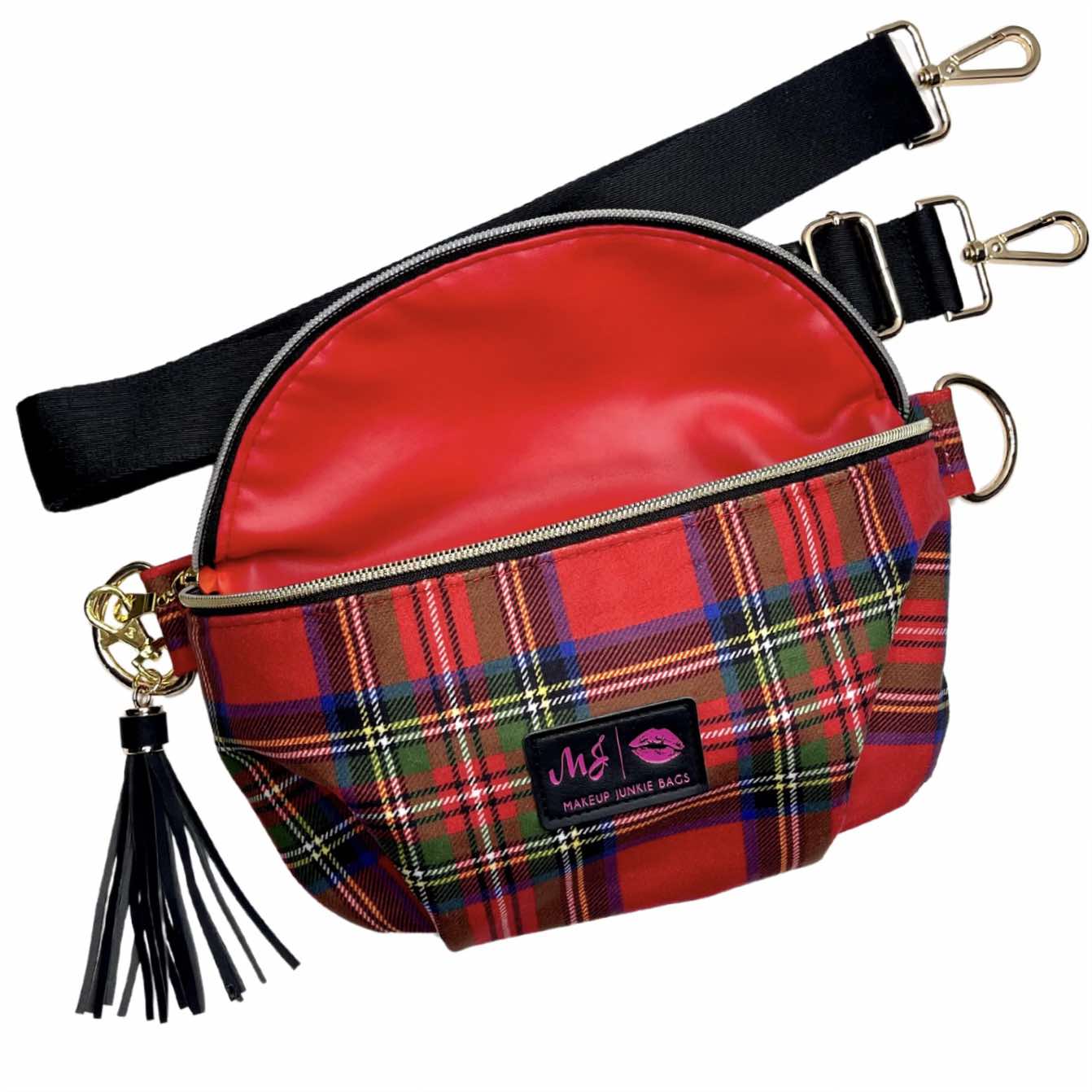 Red Tartan Sidekick - Makeup Junkie Holiday Collab w/ Bad Habit**
