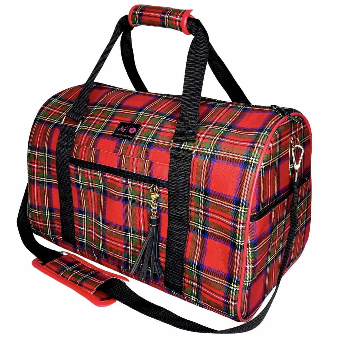Red Tartan Duffel - Makeup Junkie Holiday Collab w/ Bad Habit**