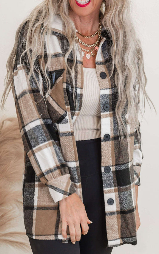 Rustic Retreat Plaid Shacket** - Final Sale