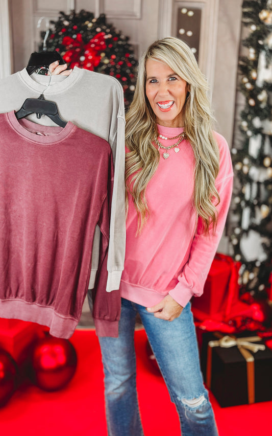 Fleece Pigment Dyed Sweatshirts*