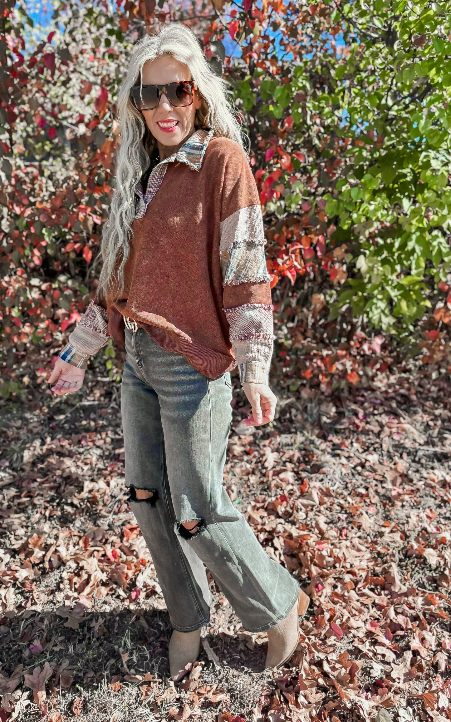 Burgundy Oversized Pullover