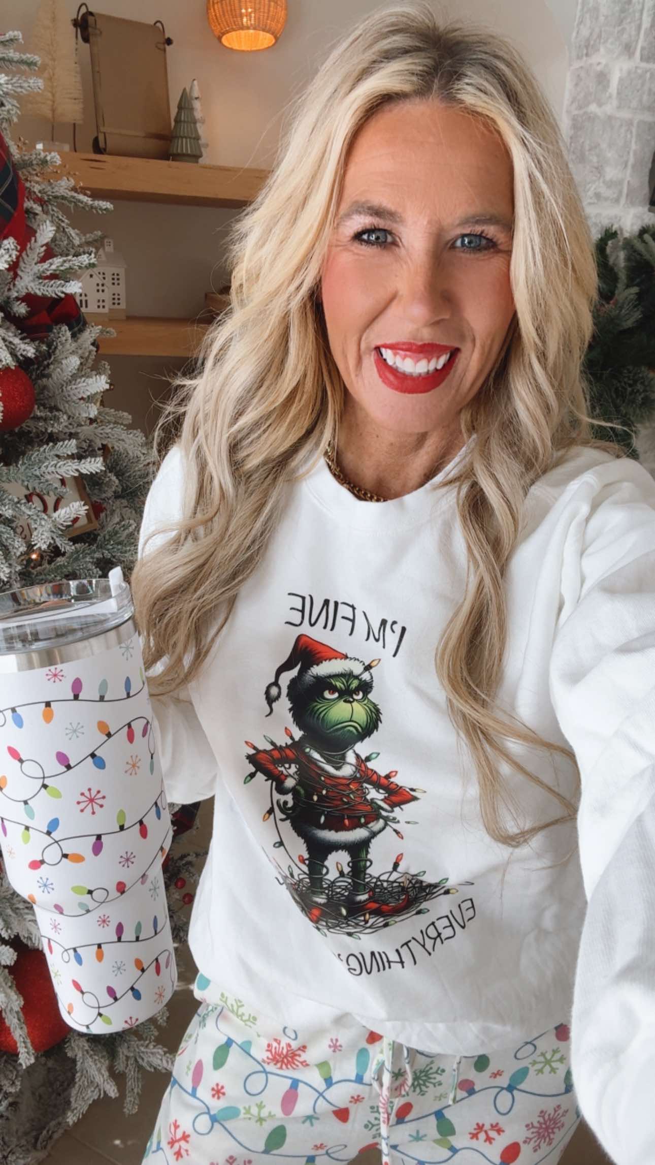 It's Fine, Everything's Just Fine Graphic Crewneck Sweatshirt - Final Sale