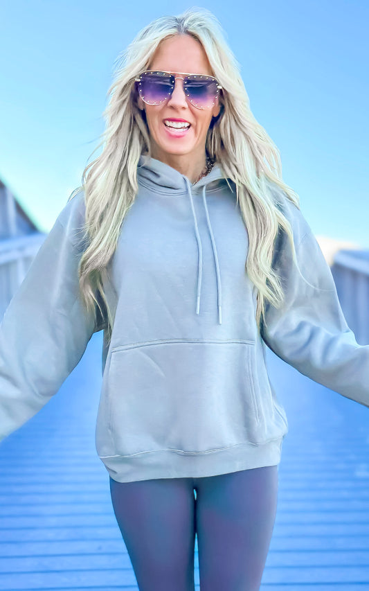 Cotton Blend Drop Shoulder Hoodie | MONO B** - Final Sale