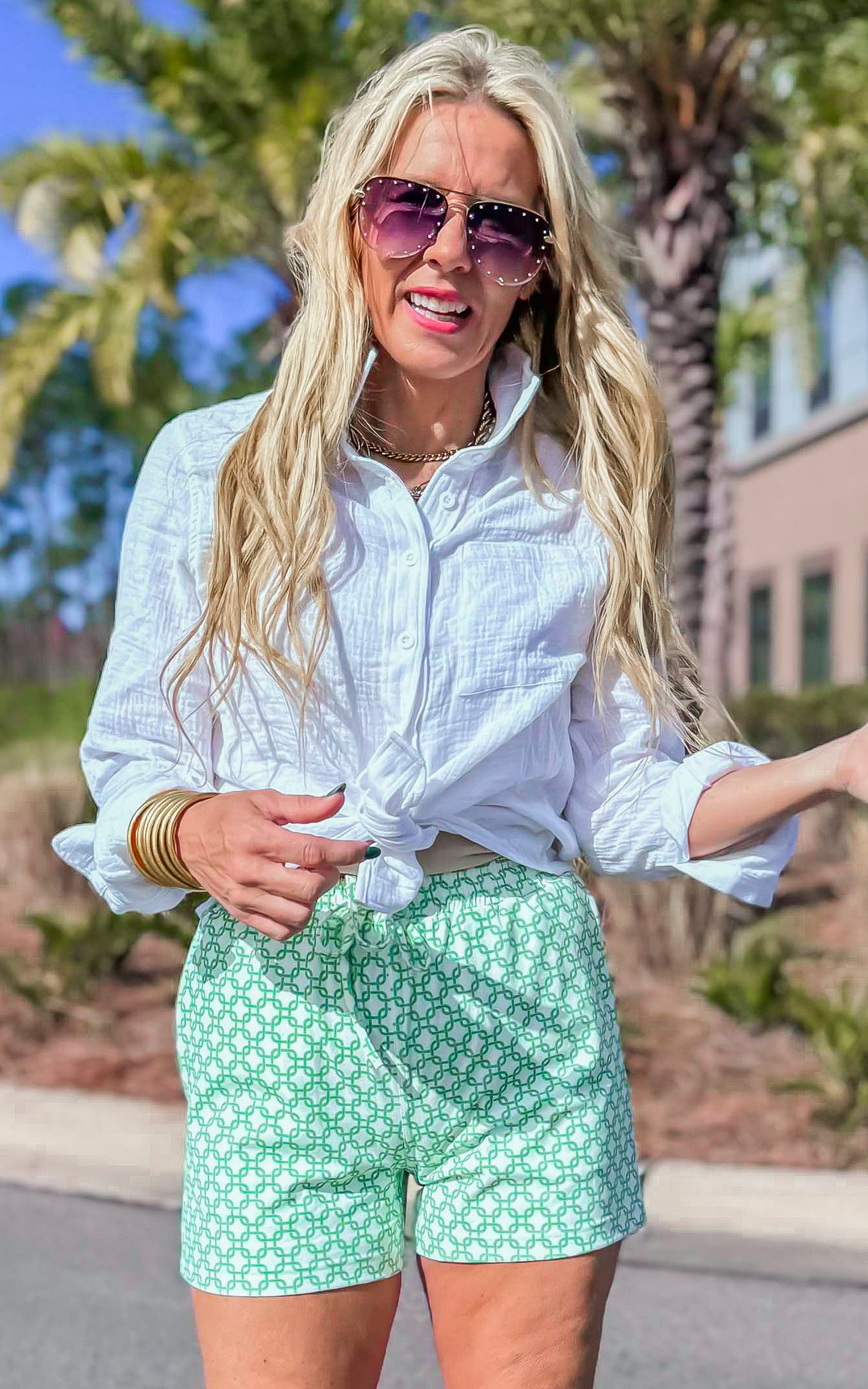 Gauze Button Down Blouse | SALTY WAVE * FINAL SALE