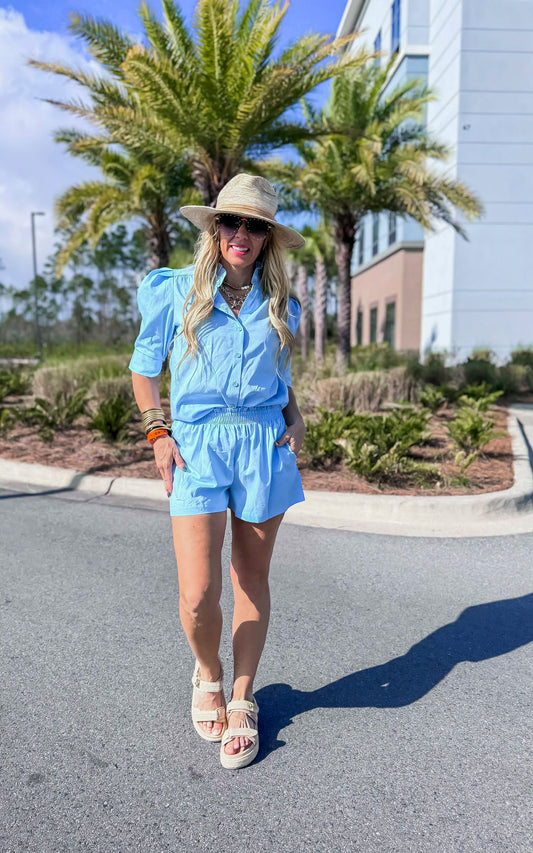 Jodie Chambray Shorts** - Final Sale