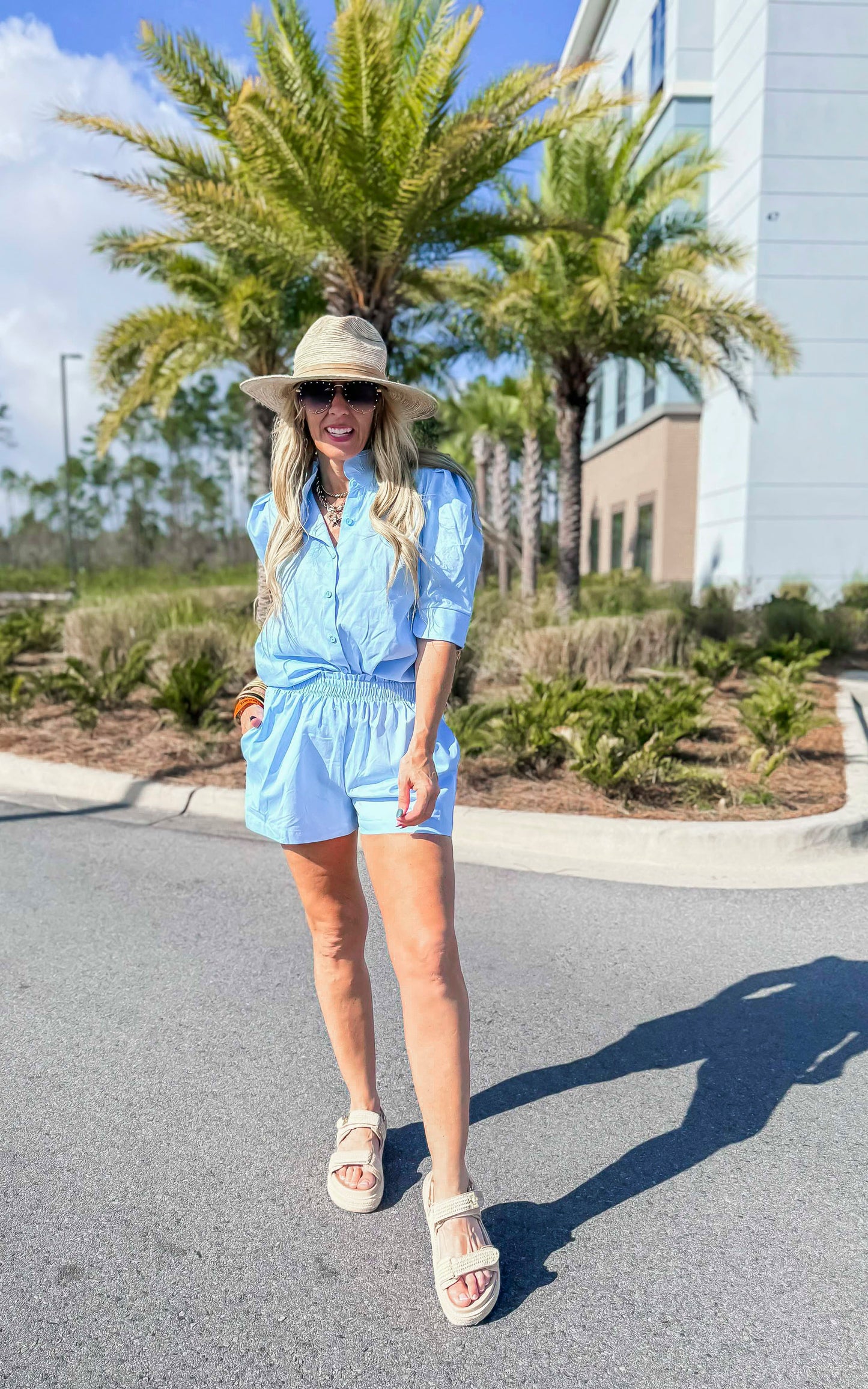 Jodie Chambray Shorts** - Final Sale