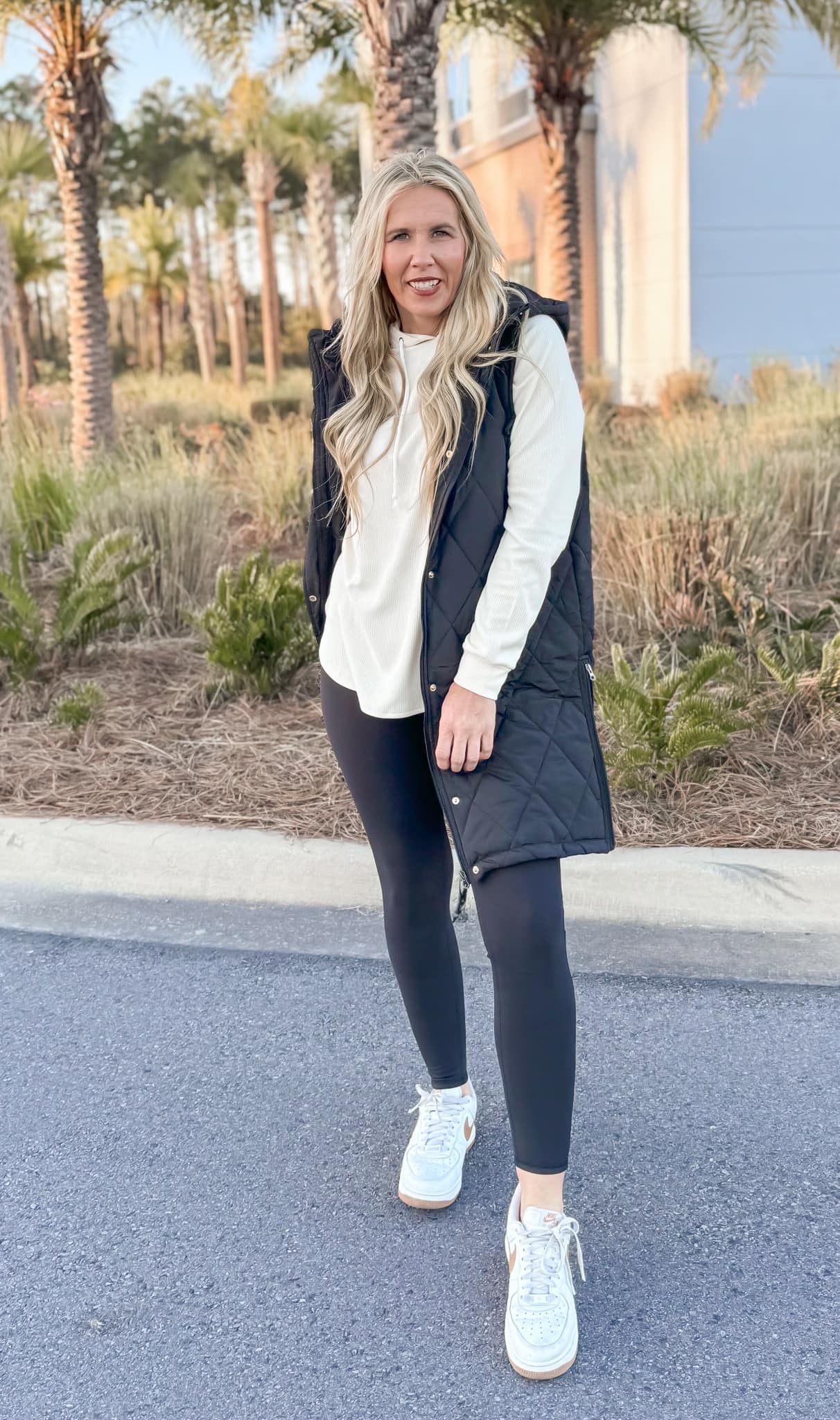 On The Go Quilted Puffer Vest with Hood | Salty Wave * FINAL SALE