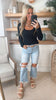 Hold Tight Scoop Neck Long Sleeve Top | SALTY WAVE