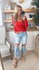 Hold Tight Scoop Neck Long Sleeve Top | SALTY WAVE