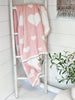 Pink & White Heart Dreamer Blanket by Salty Wave *DEAL-FINAL SALE