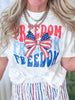 Freedom and Bows Garment Dyed Graphic T-shirt