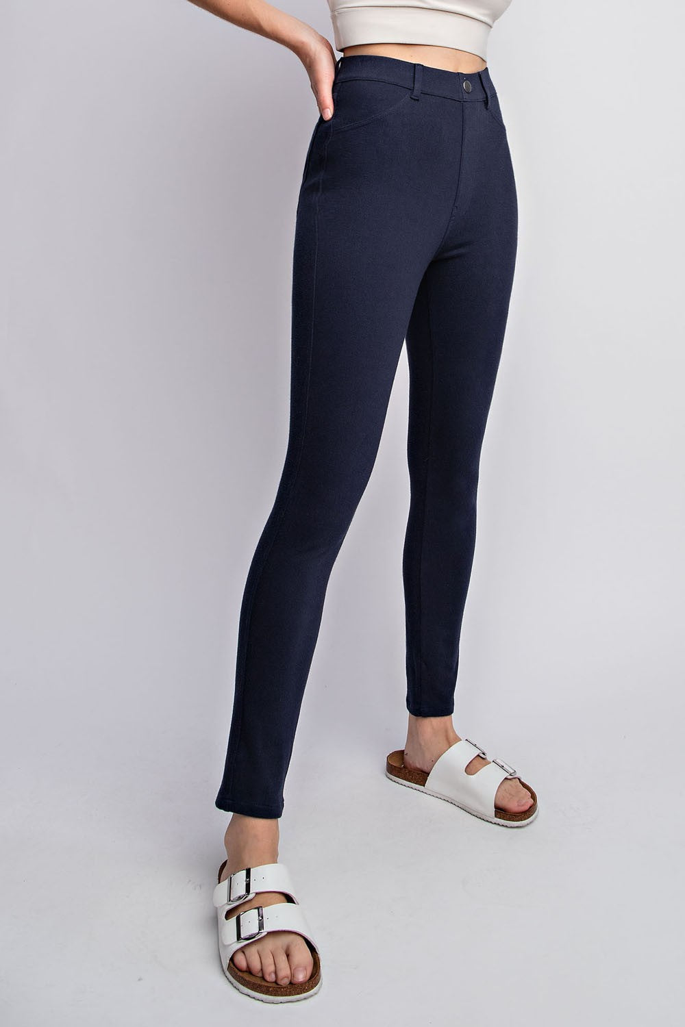 Cotton Stretch Twill Pants | Rae Mode - Final Sale**