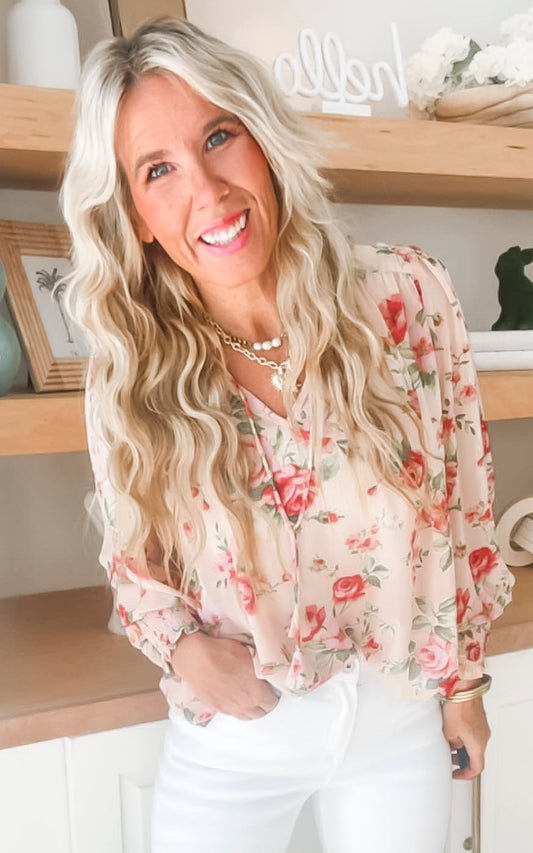 Sweet Emotion Ruffled Beck Top - Final Sale