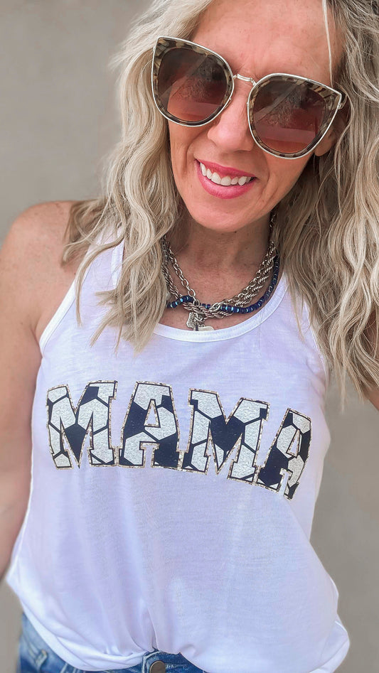 Soccer Mom Graphic Racerback Tank Top