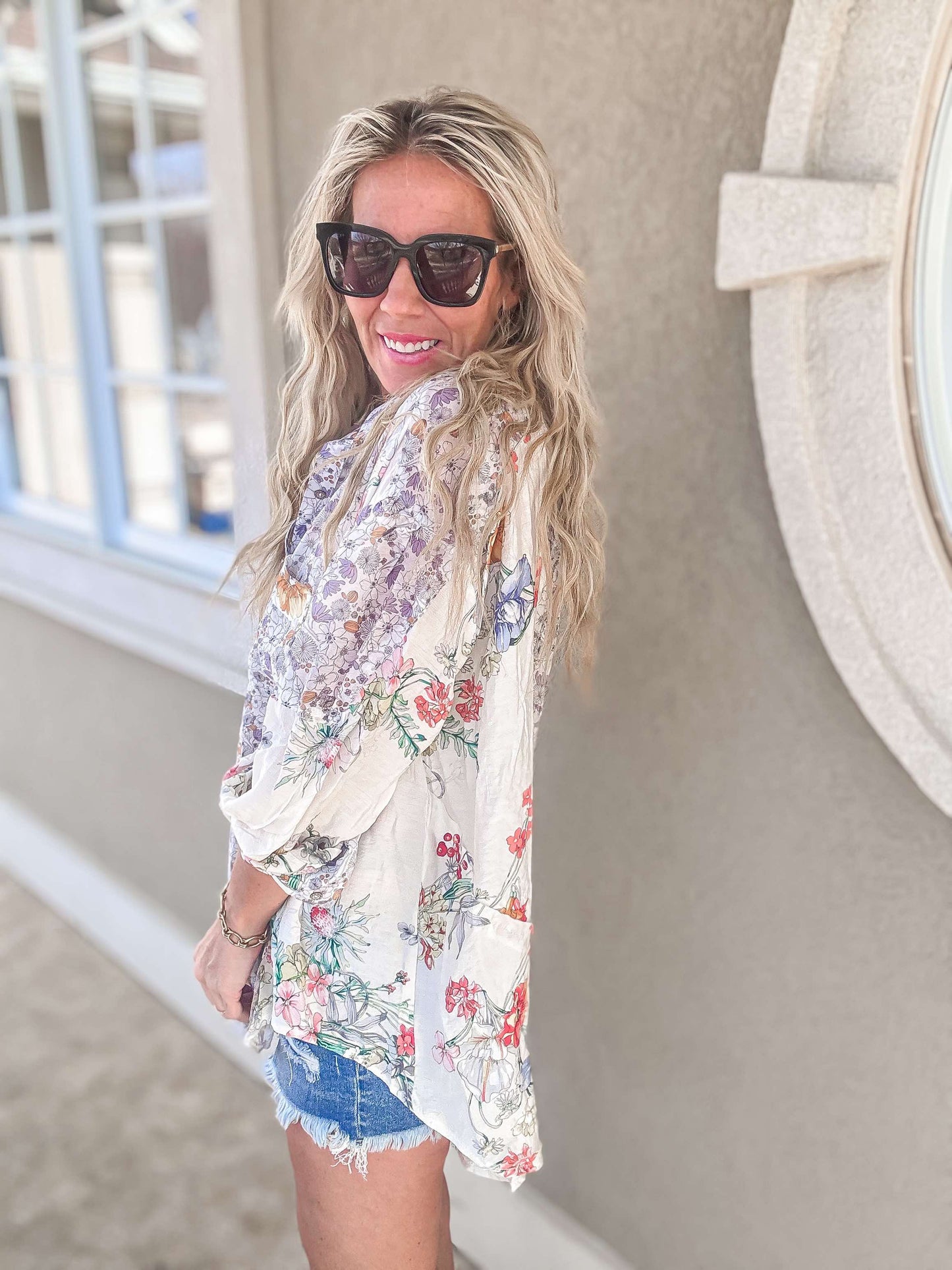 Boho Lavender Breeze Button Down