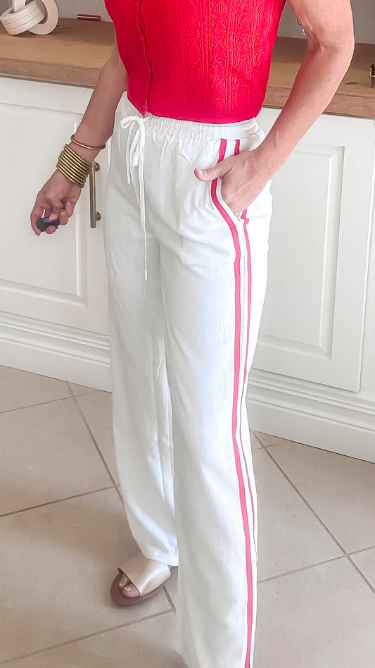 Red Side Stripe Pants | FINAL SALE