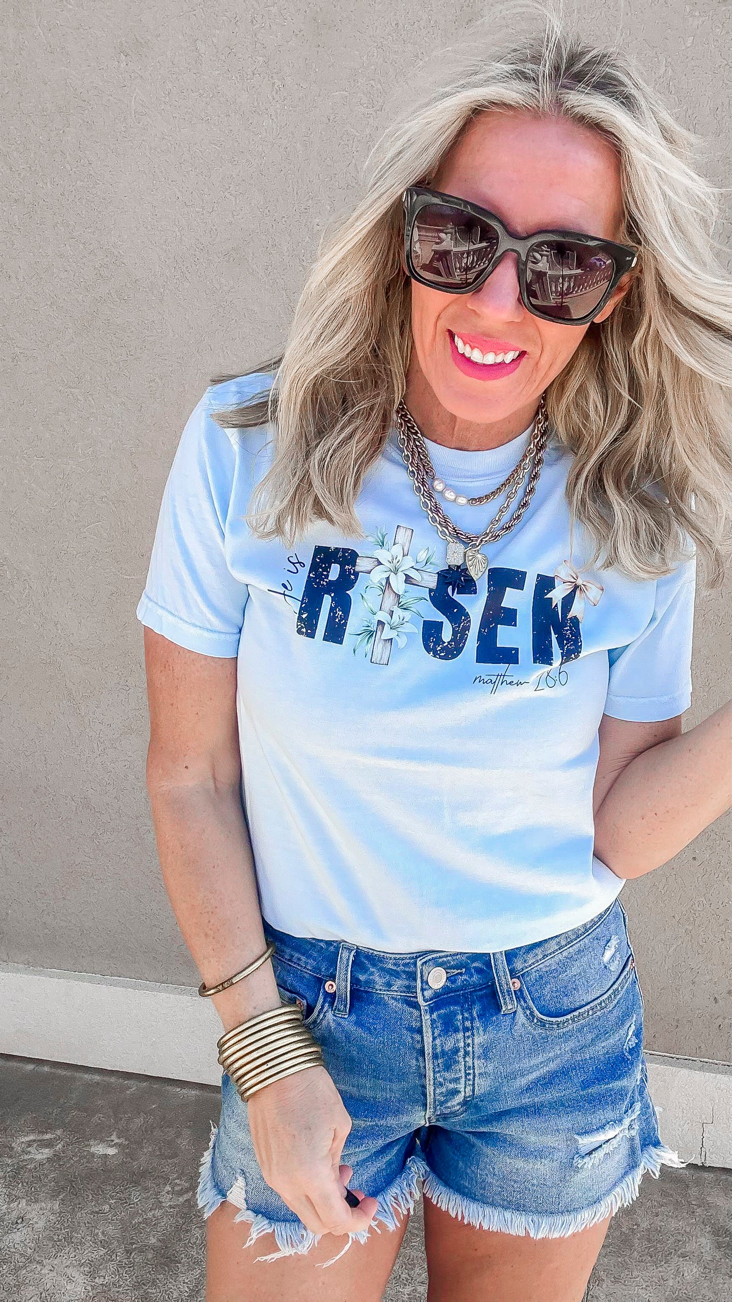He Is Risen Mathew 28.6 Garment Dyed Graphic T-shirt