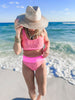 Pink Leopard Beach Bikini Swimsuit | Salty Wave - Final Sale
