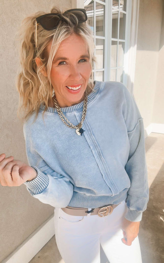 Denim Crewneck - Final Sale