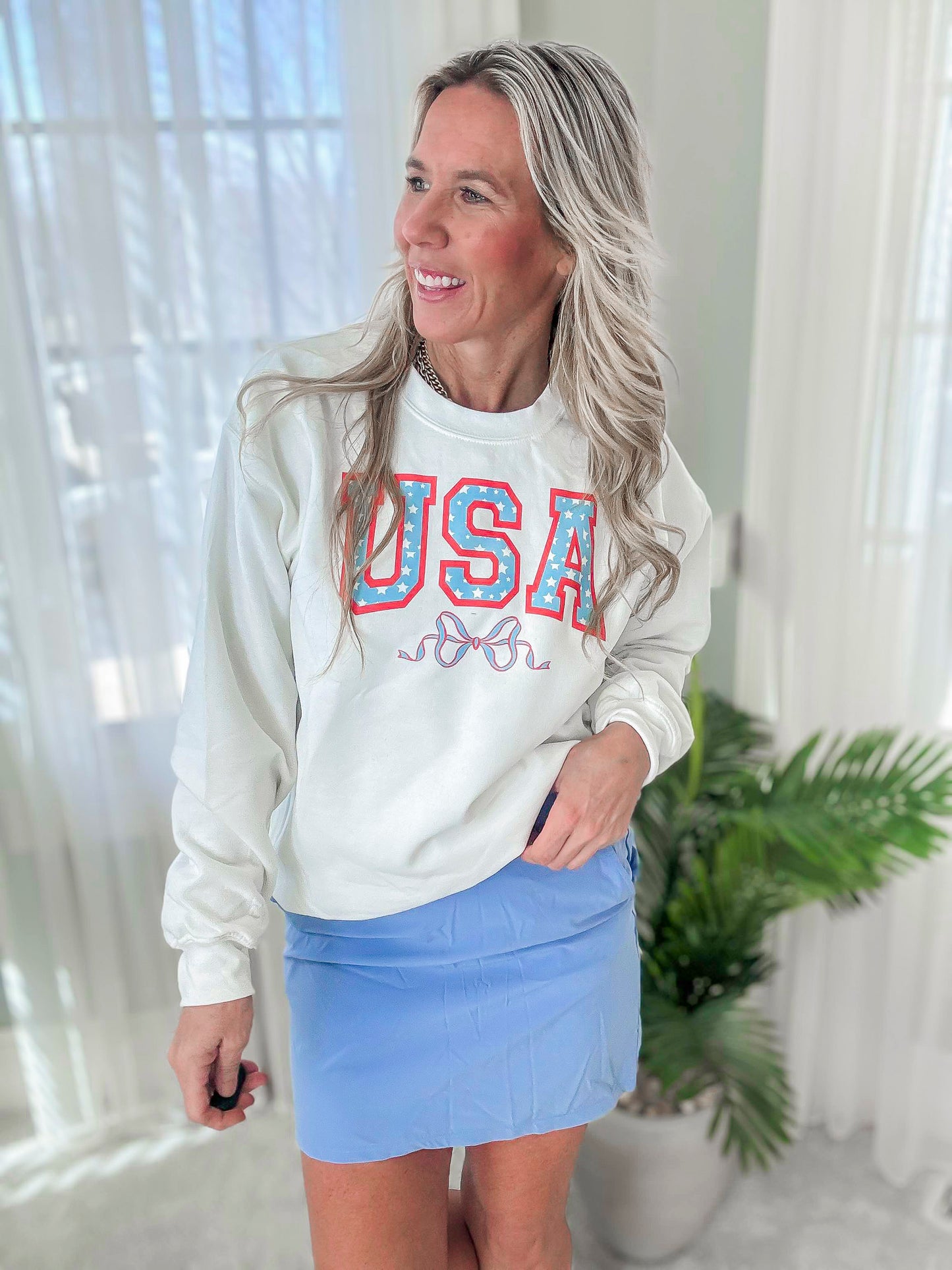 Sweet USA Graphic Crewneck Sweatshirt