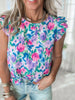 Orchid Blooms Ruffle Sleeve Top | FINAL SALE