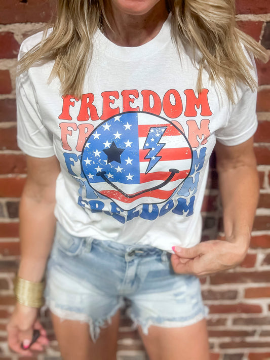 Red White & Blue Freedom Graphic T-shirt - Final Sale