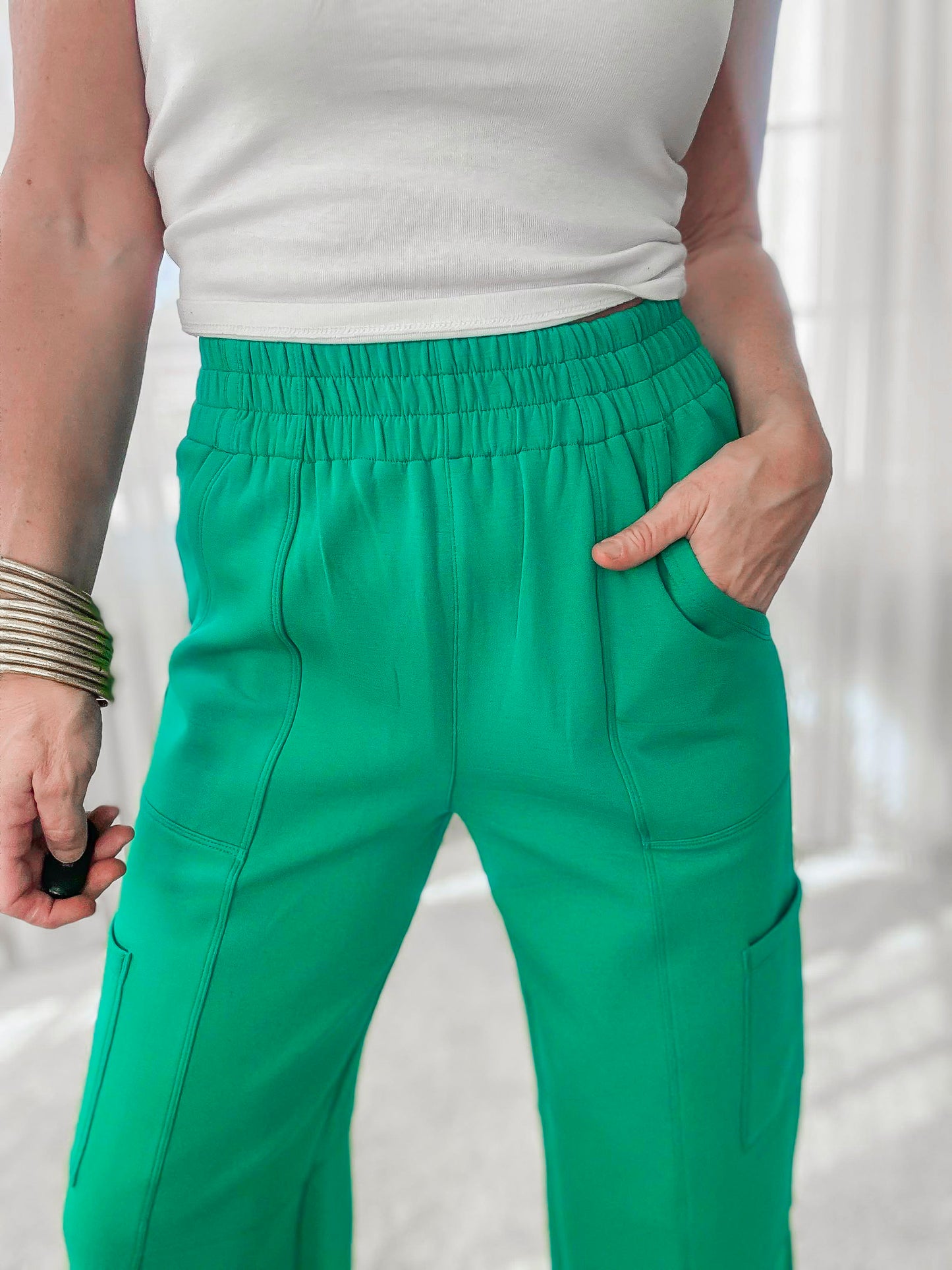 Bottom Drawstring Casual Pants