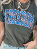 Freedom Stars Garment Dyed Graphic T-shirt