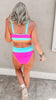 Fuchsia Colorblock Beach Bikini Swimsuit | Salty Wave - Final Sale