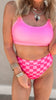 Pink CheckMate Beach Bikini Swimsuit | Salty Wave - Final Sale
