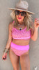 Pink Leopard Beach Bikini Swimsuit | Salty Wave - Final Sale