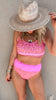 Pink Leopard Beach Bikini Swimsuit | Salty Wave - Final Sale