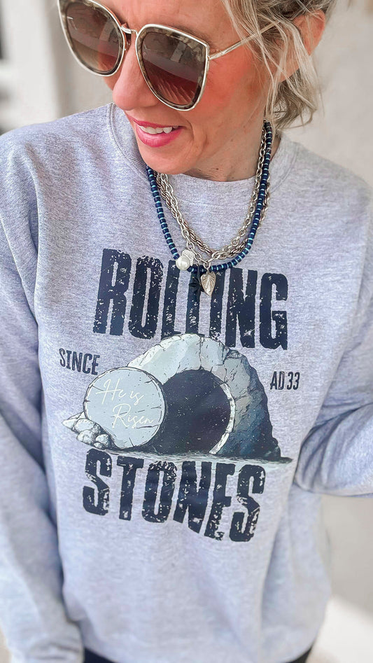 Rolling Since Stones Graphic Crewneck Sweatshirt - Final Sale