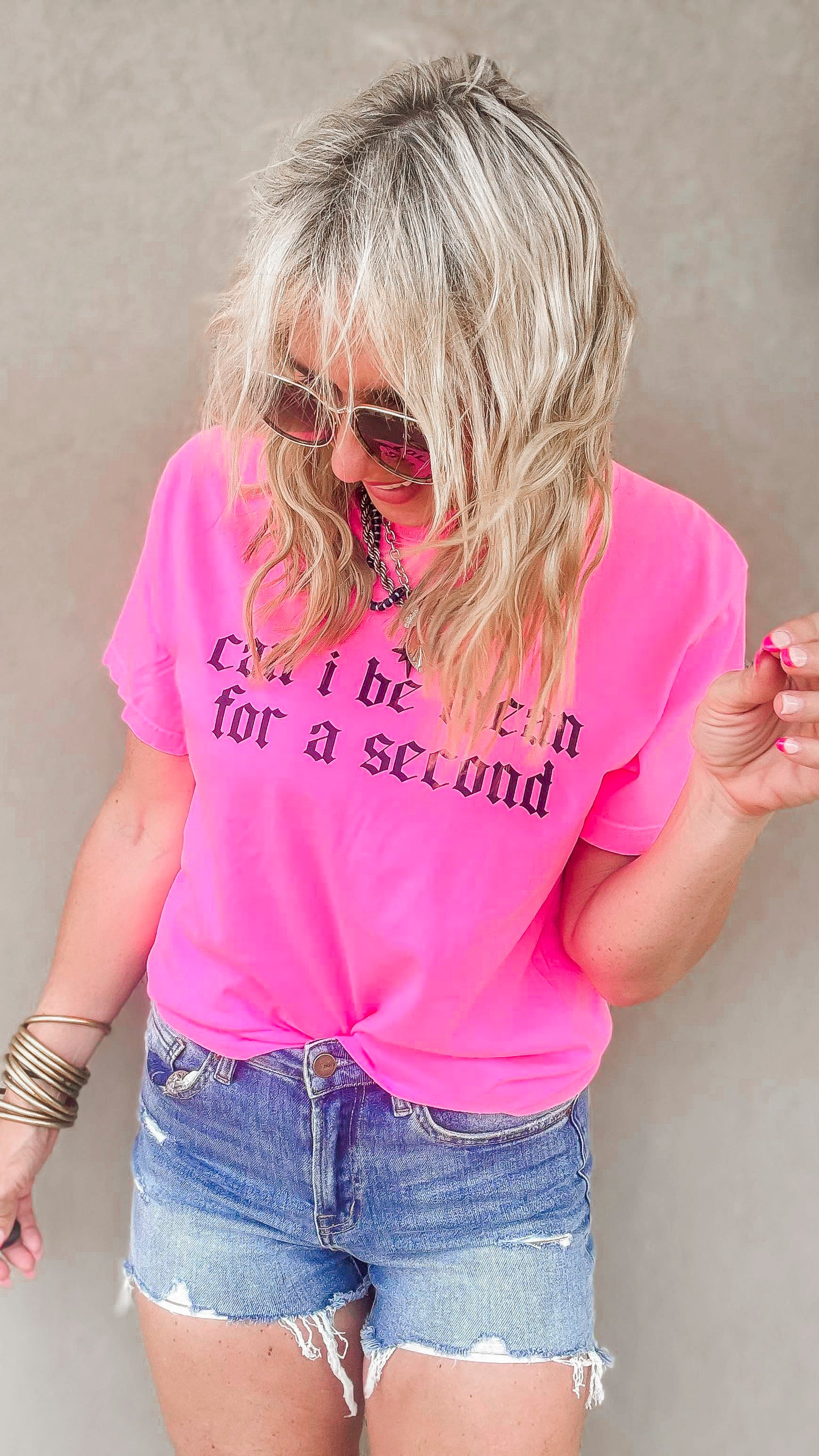 Can I Be Mean.....Garment Dyed Graphic T-shirt - Final Sale