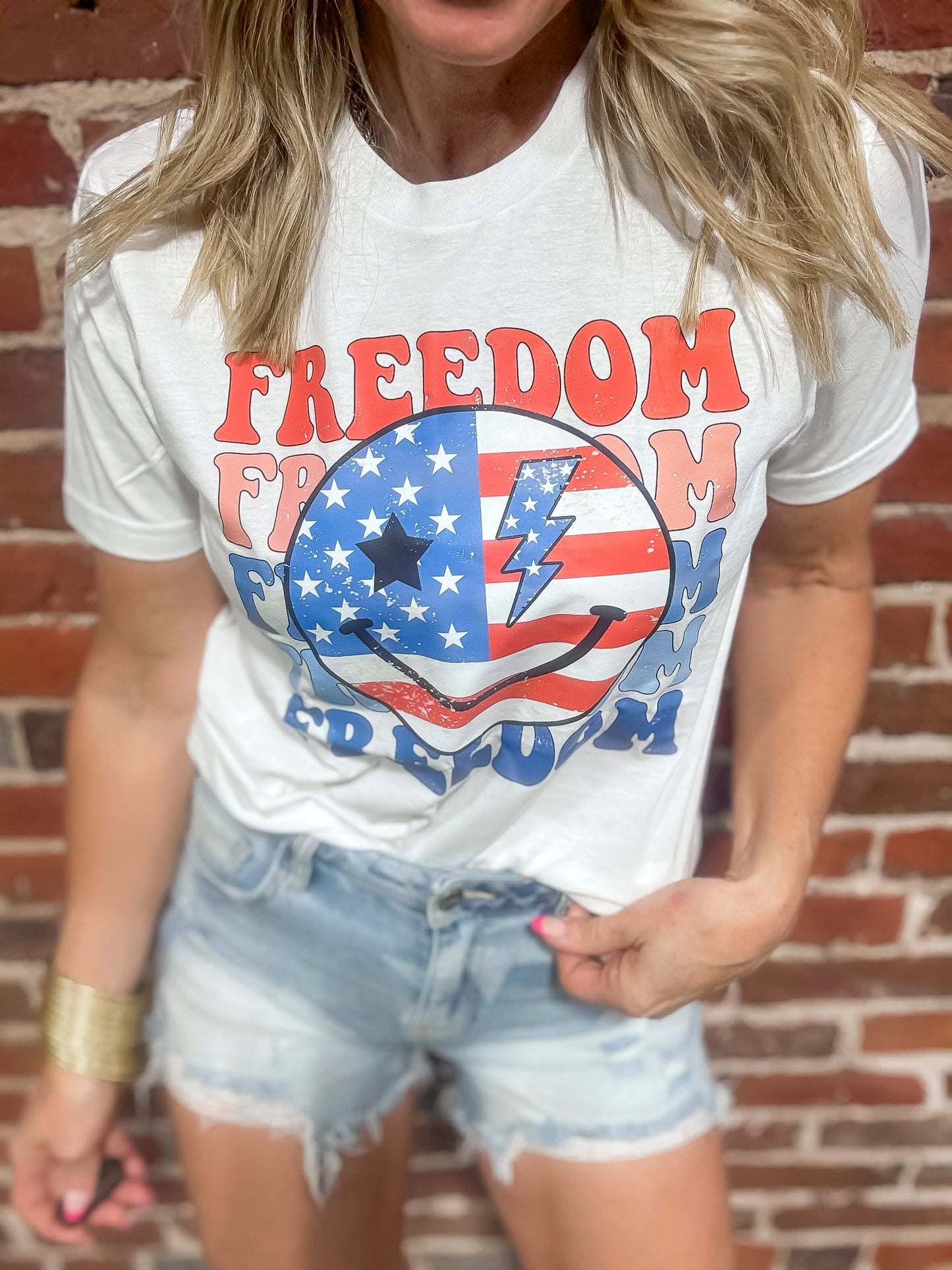 Red White & Blue Freedom Graphic T-shirt - Final Sale