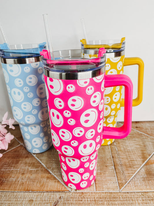 Happy Face 40oz Tumbler*
