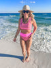 Pink Leopard Beach Bikini Swimsuit | Salty Wave - Final Sale