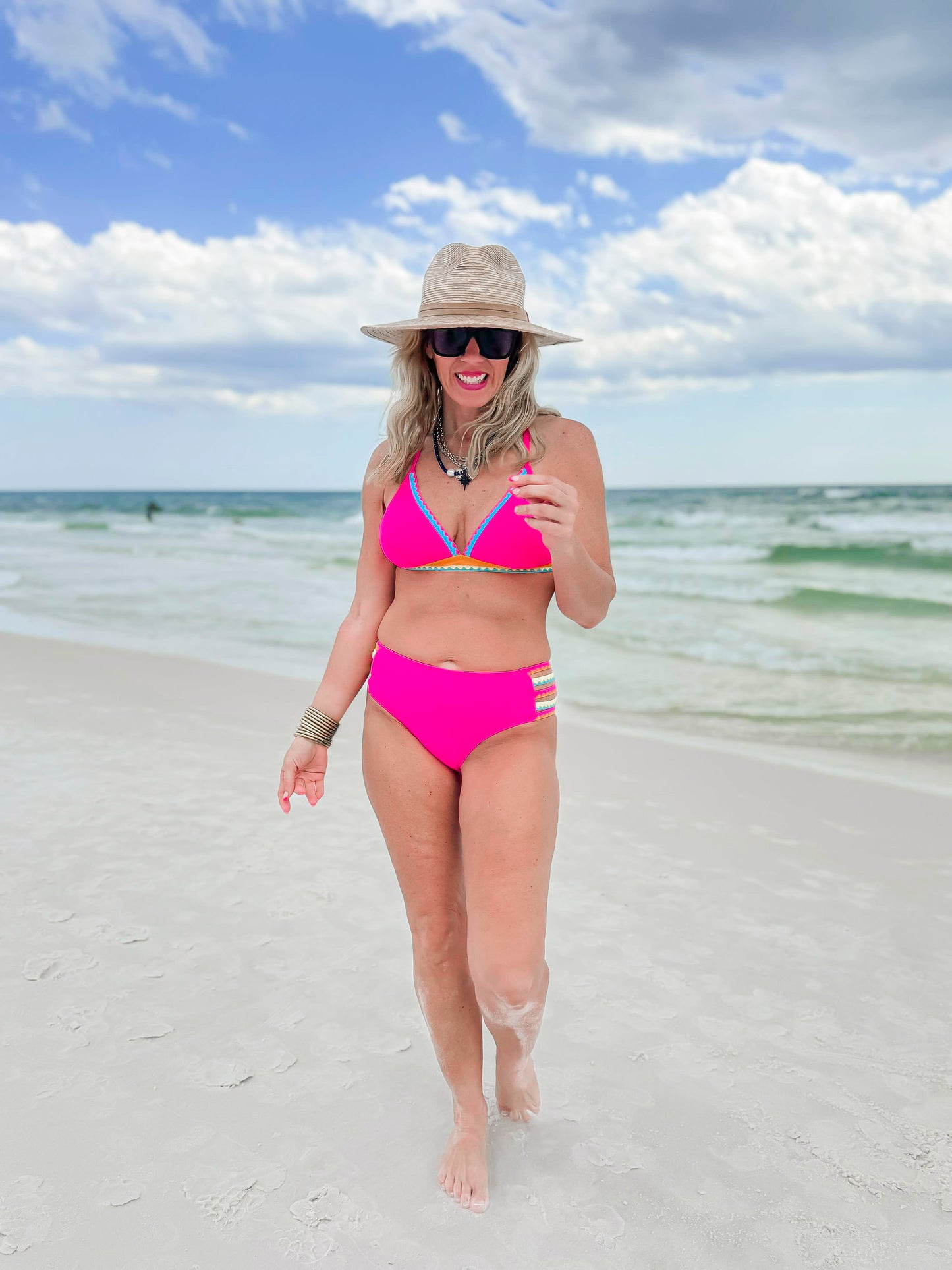 Pop of Confetti Hot Pink Bikini Swimsuit | Salty Wave - Final Sale