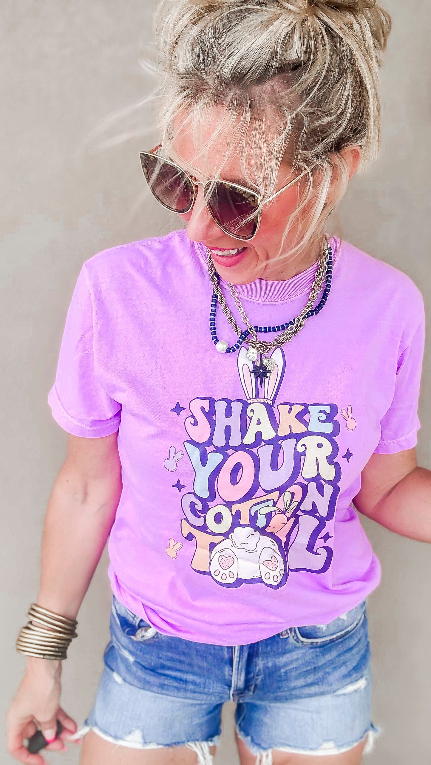 Shake Your Cottontail Garment Dyed Graphic T-shirt - Final Sale