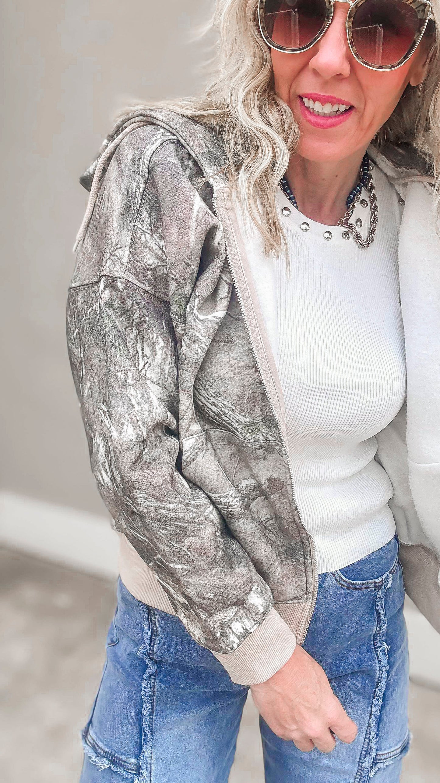 Camo Zip Up Jacket