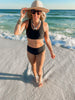 Black Coastline Sport Bikini Swimsuit | Salty Wave - Final Sale