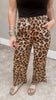 Leopard Side Stripes Down Pants
