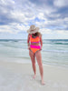 Orange Colorblock Beach Bikini Swimsuit | Salty Wave * - Final Sale