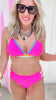Pop of Confetti Hot Pink Bikini Swimsuit | Salty Wave - Final Sale
